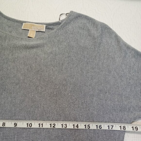 Michael Kors Sweater Womens Gray Long Sleeve Knit With Side Zipper Accents - Picture 9 of 13